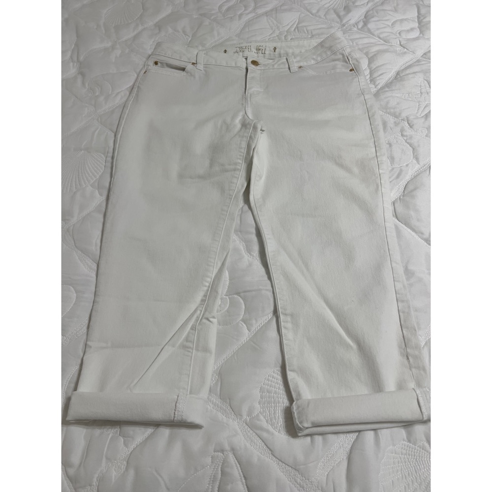 Jennifer Lopez White Capri Jeans Size 12 P 😍